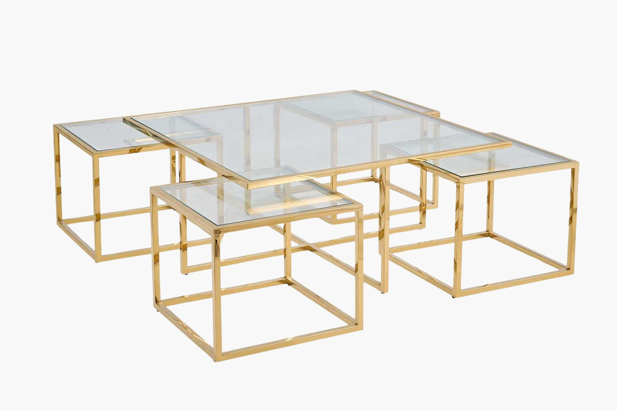 Lawson Square Coffee Table - Gold