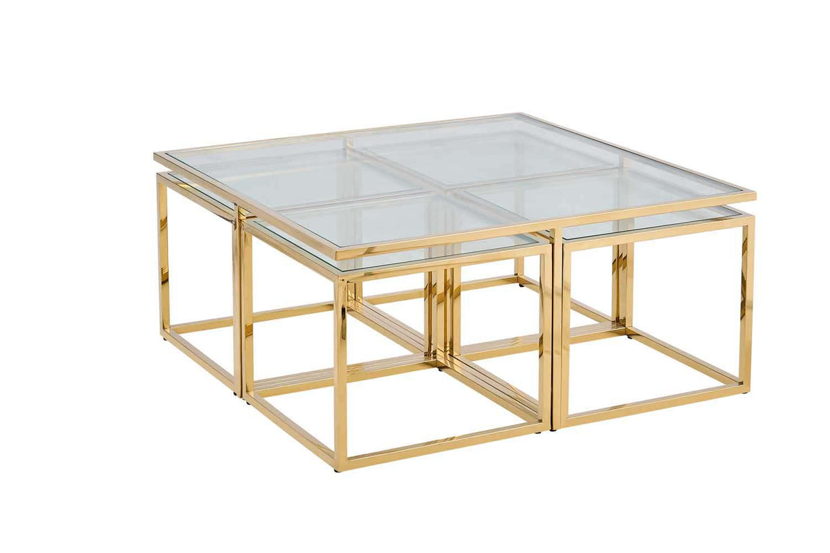 Lawson Square Coffee Table - Gold