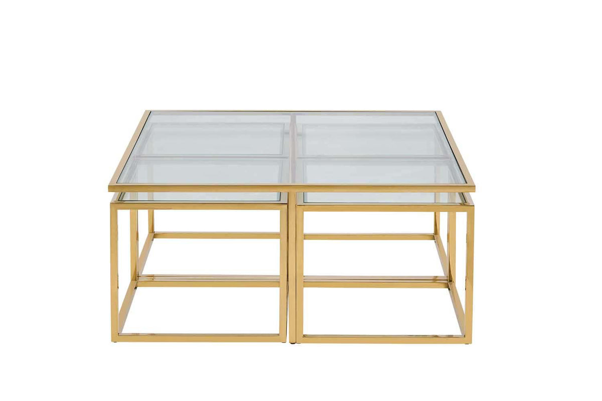 Lawson Square Coffee Table - Gold