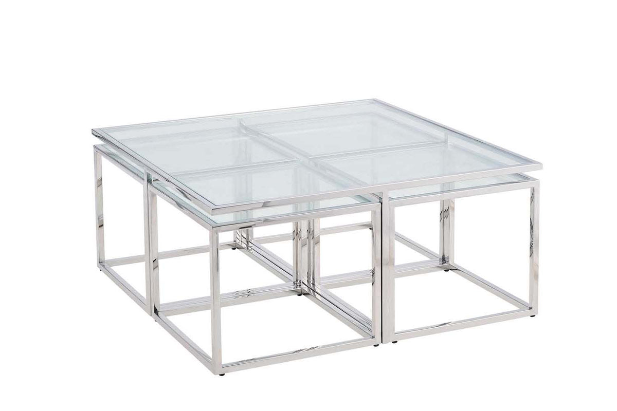 Lawson Square Coffee Table - Silver