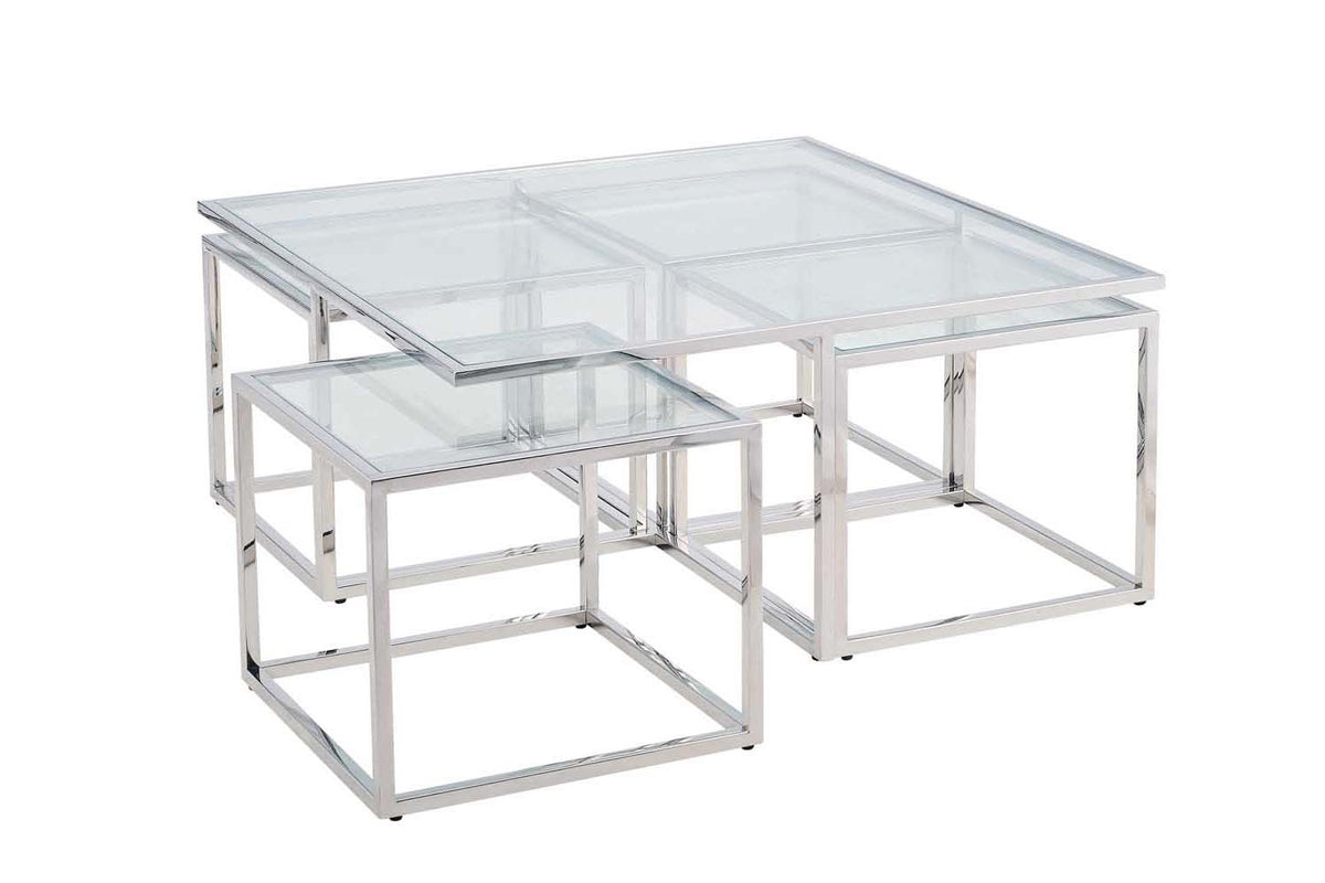 Lawson Square Coffee Table - Silver