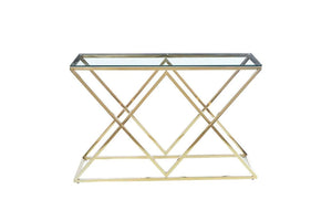 Lima Glass Console Table-Adore Home Living