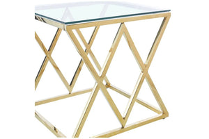 Lima Glass Lamp Table-Adore Home Living