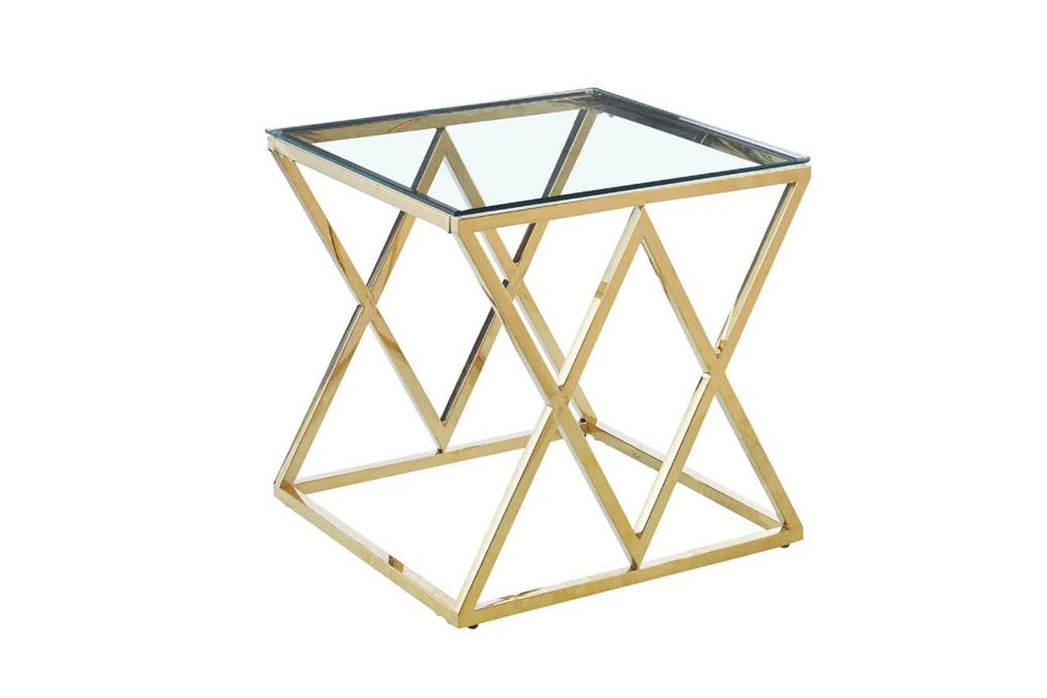 Lima Glass Lamp Table-Adore Home Living