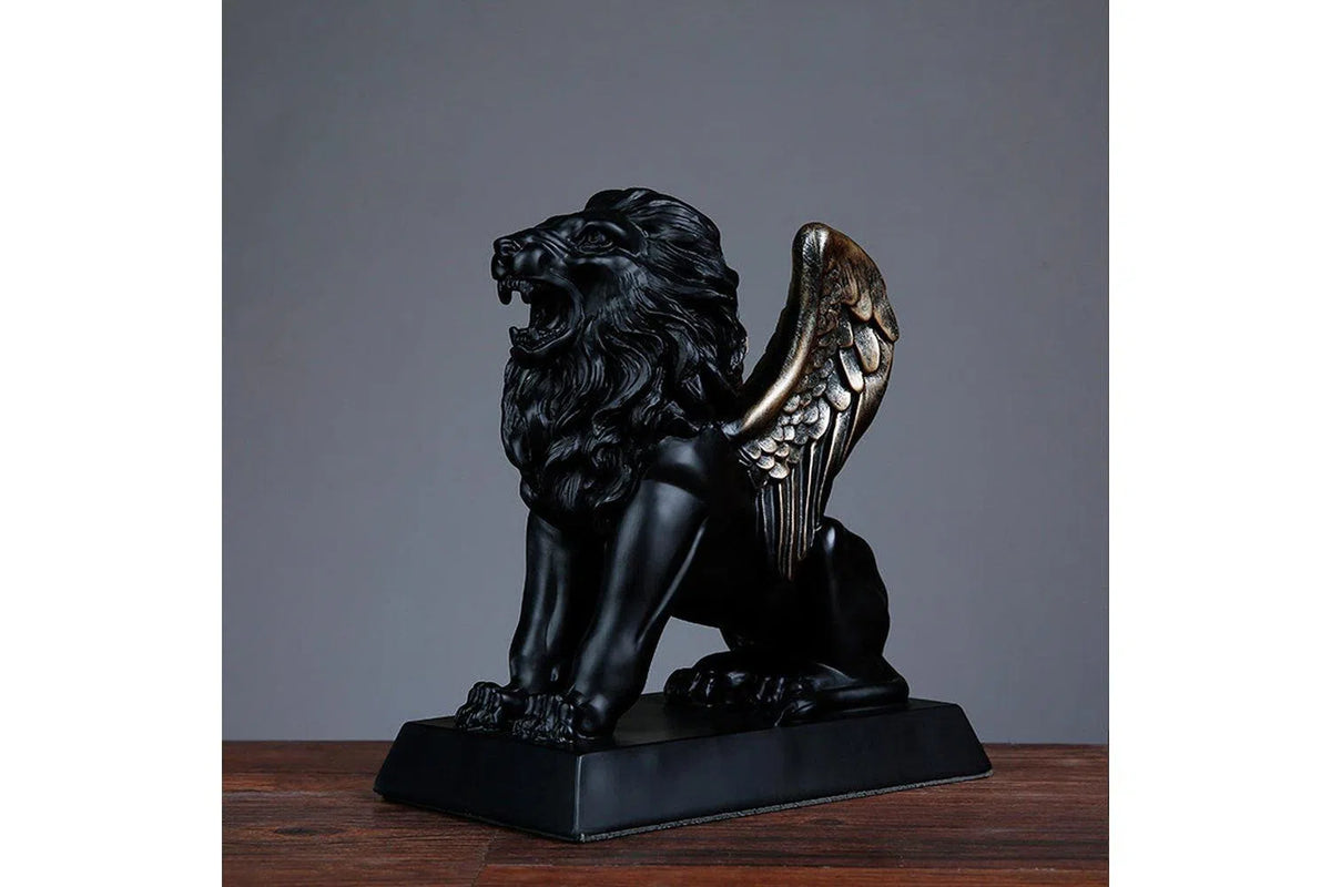 Lion on Stand Black/White-Adore Home Living