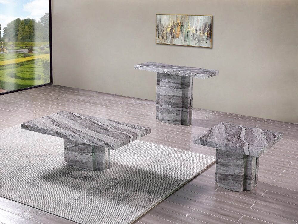 Louis Marble Dining Table - Grey Colour