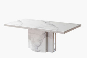 Louis Marble Dining Table - Luxury White