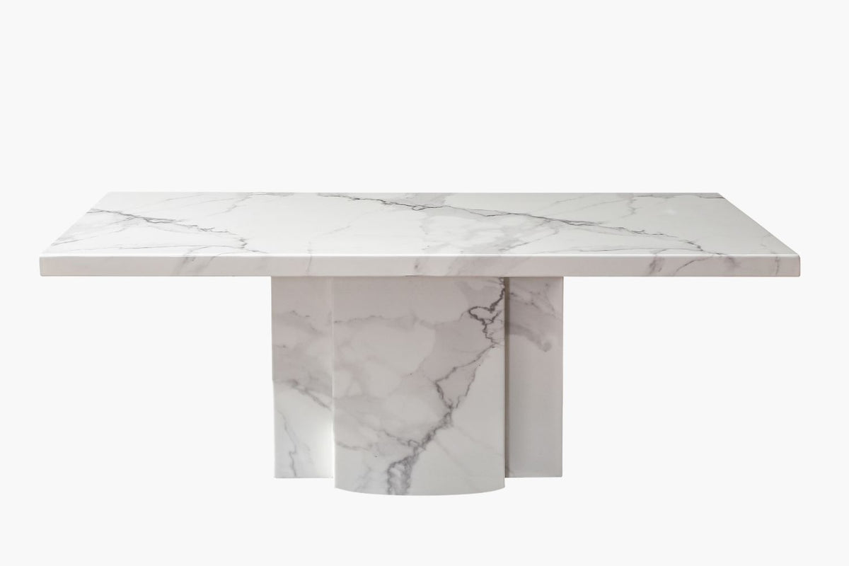 Louis Marble Dining Table - Luxury White