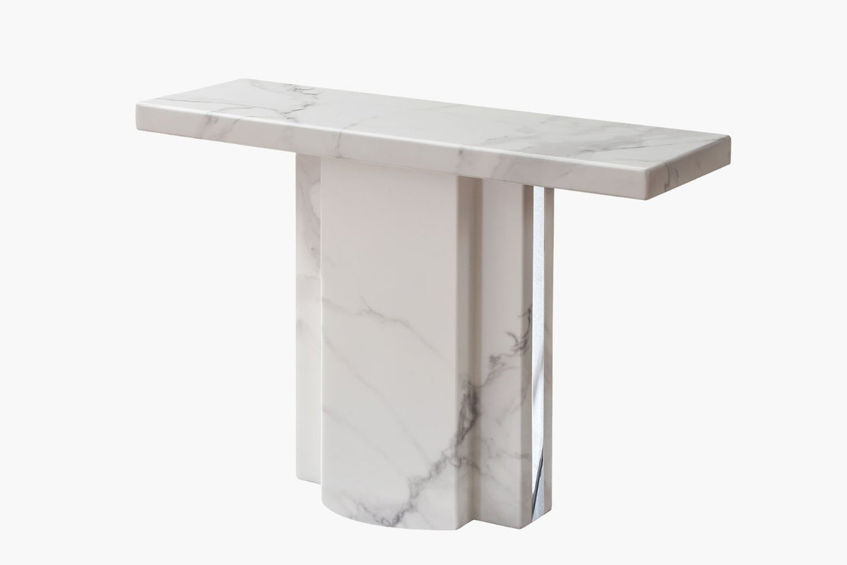 Louis Marble Console Table - Luxury White