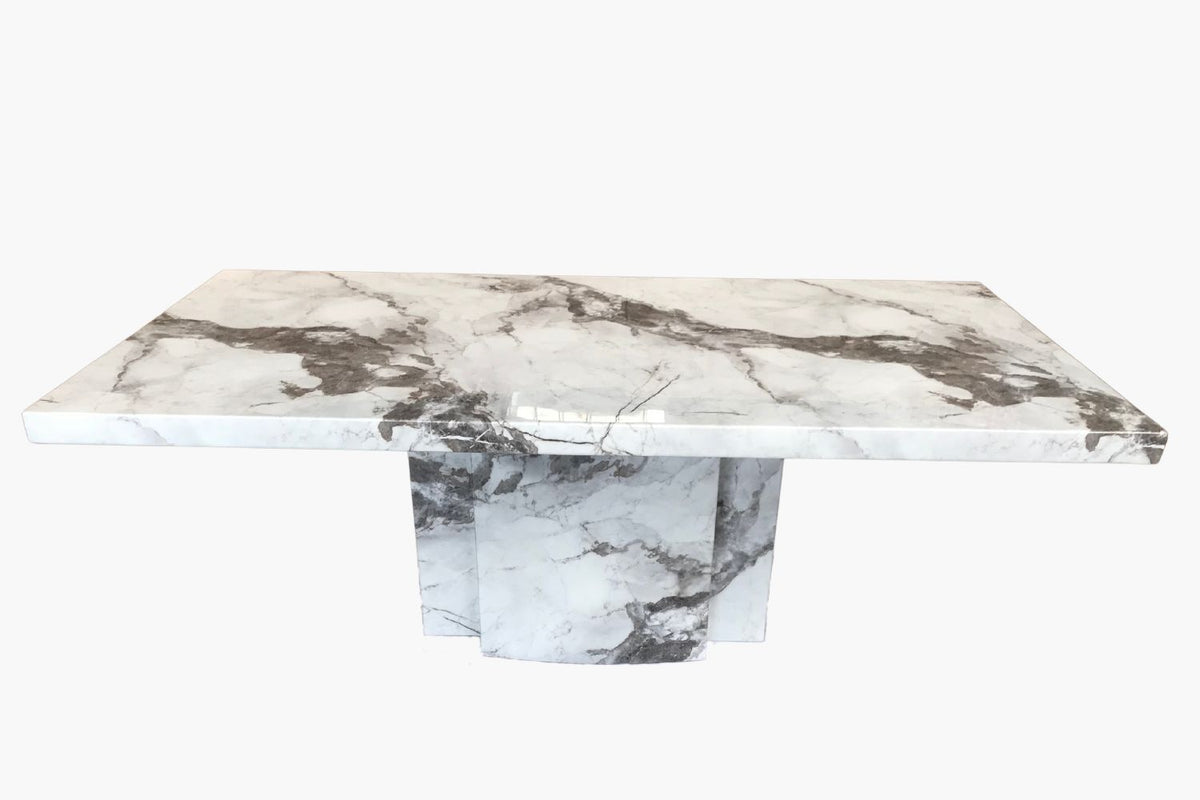 Louis Marble Dining Table - Cloud Grey