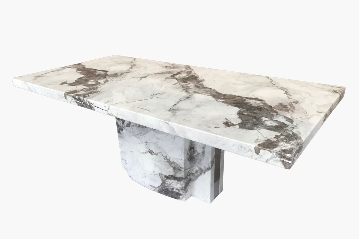 Louis Marble Dining Table - Cloud Grey