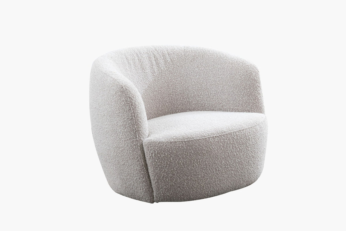 Luna Boucle Swivel Chair