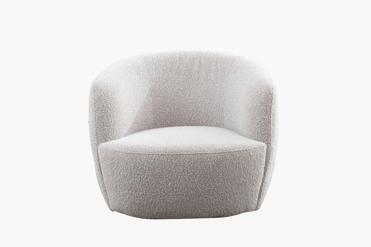 Luna Boucle Swivel Chair