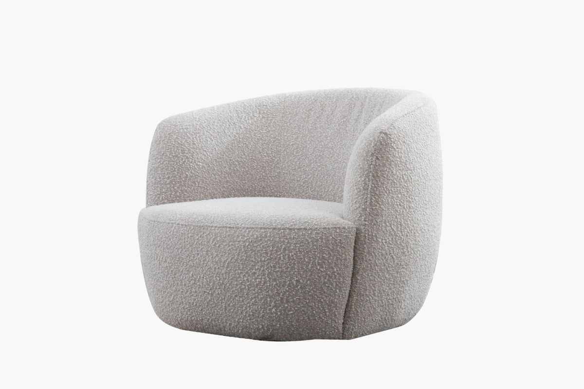 Luna Boucle Swivel Chair