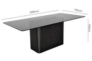 Massimo Glass Top Dining Table