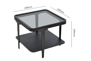 Massimo Glass Top Side Table