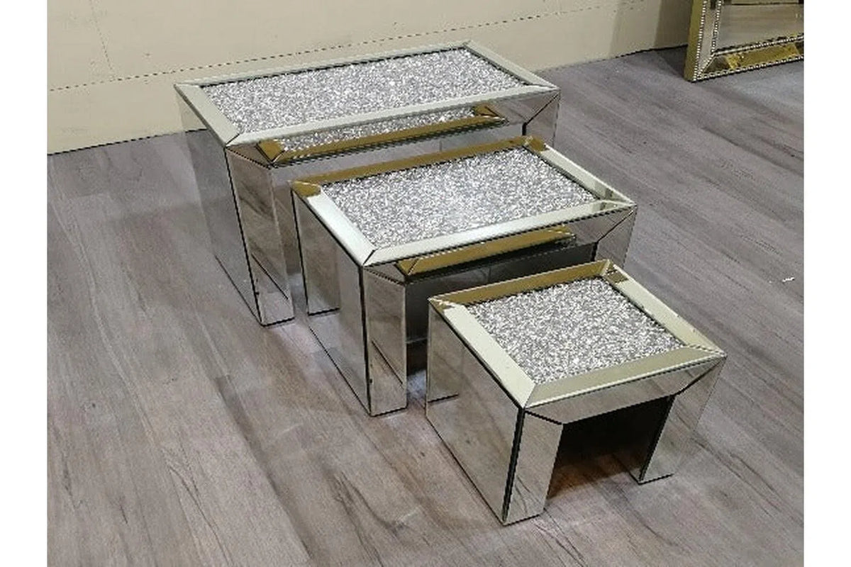 Mirrored Nest of Tables-Adore Home Living