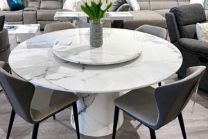 Montana Marble Dining Table - White