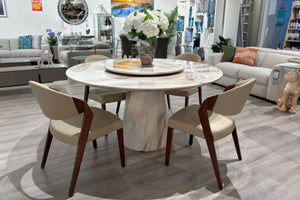 Montana Marble Dining Table - Latte