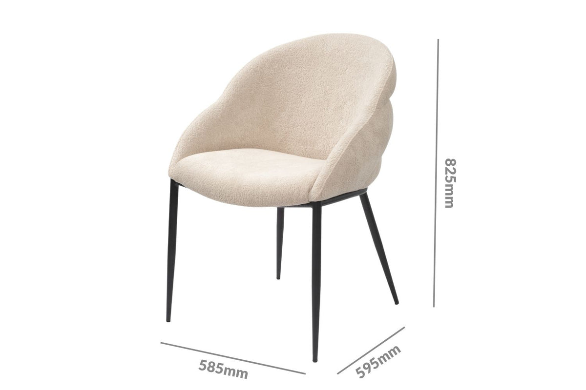 Morry Dining Chair - Cream - Adore Home Living