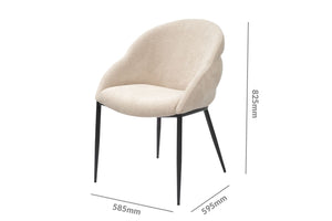 Morry Dining Chair - Cream - Adore Home Living