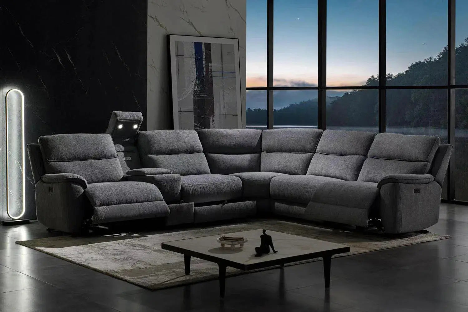 Electric recliner corner lounge hot sale