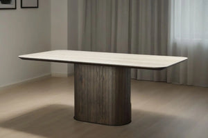 Nitya Ceramic Top Dining Table 