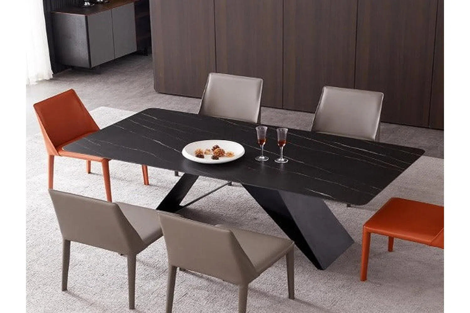 Scott Sintered Stone Top Dining Table-Adore Home Living