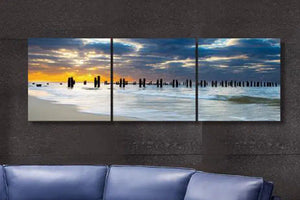 Seascape with Jetty Remains - Order Only-Adore Home Living