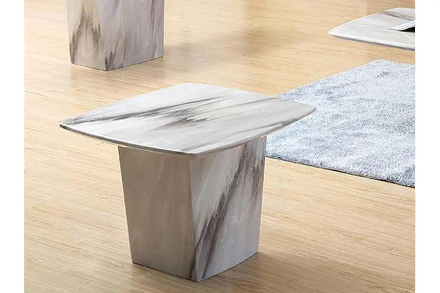 Adore Home Living Sogne Marble Lamp Table