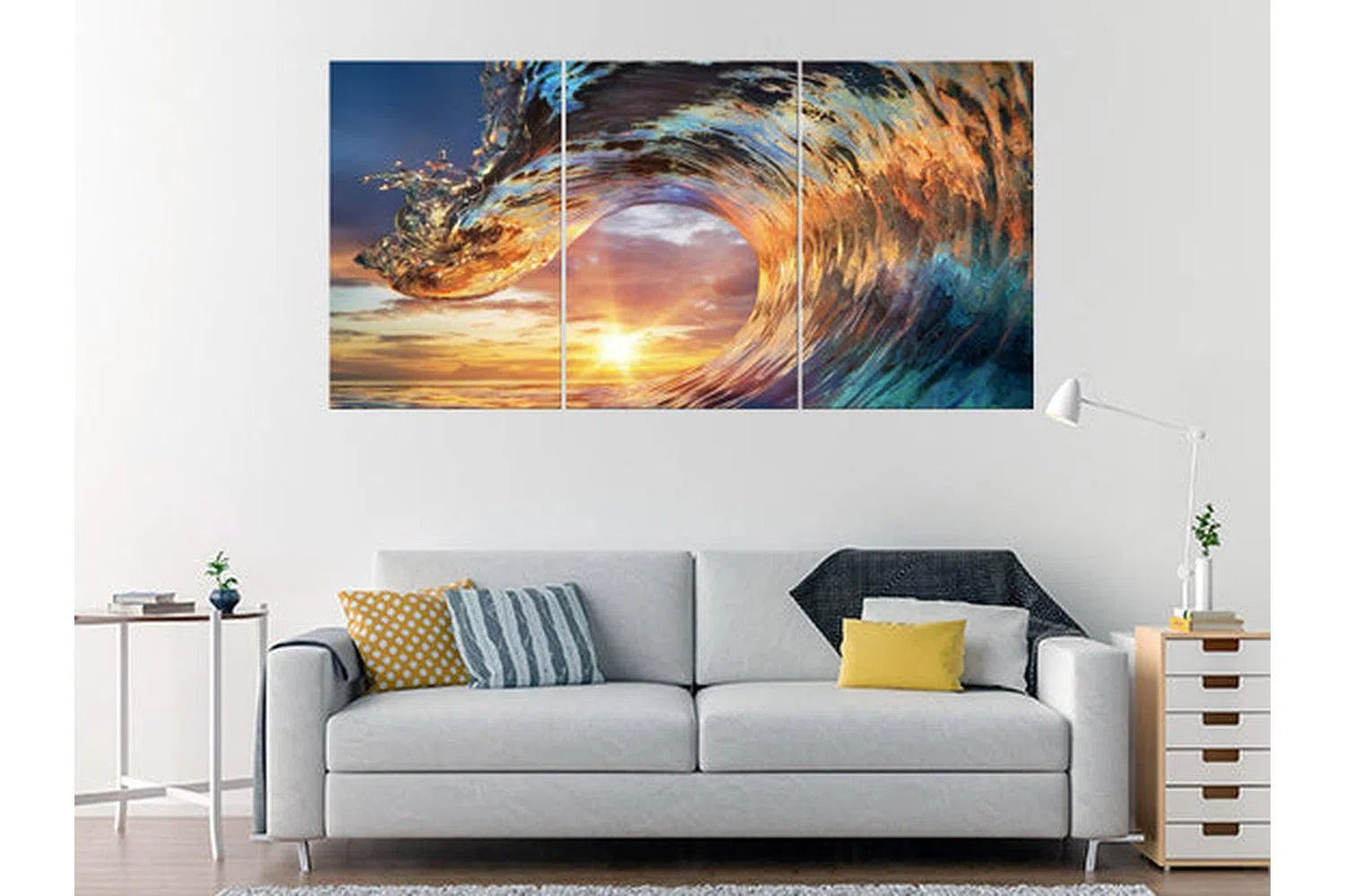 Sunset Wave Set of 3-Adore Home Living