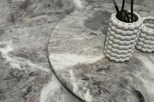 Tahana Marble Square Dining Table - Space Grey