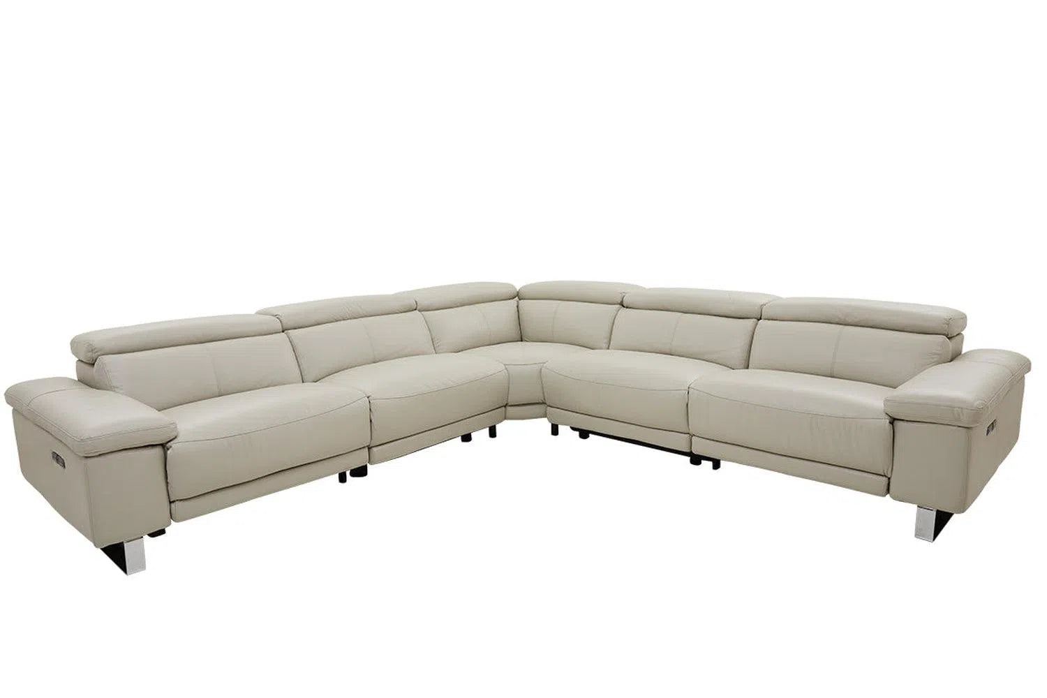 Costco kuka leather reclining sectional hotsell