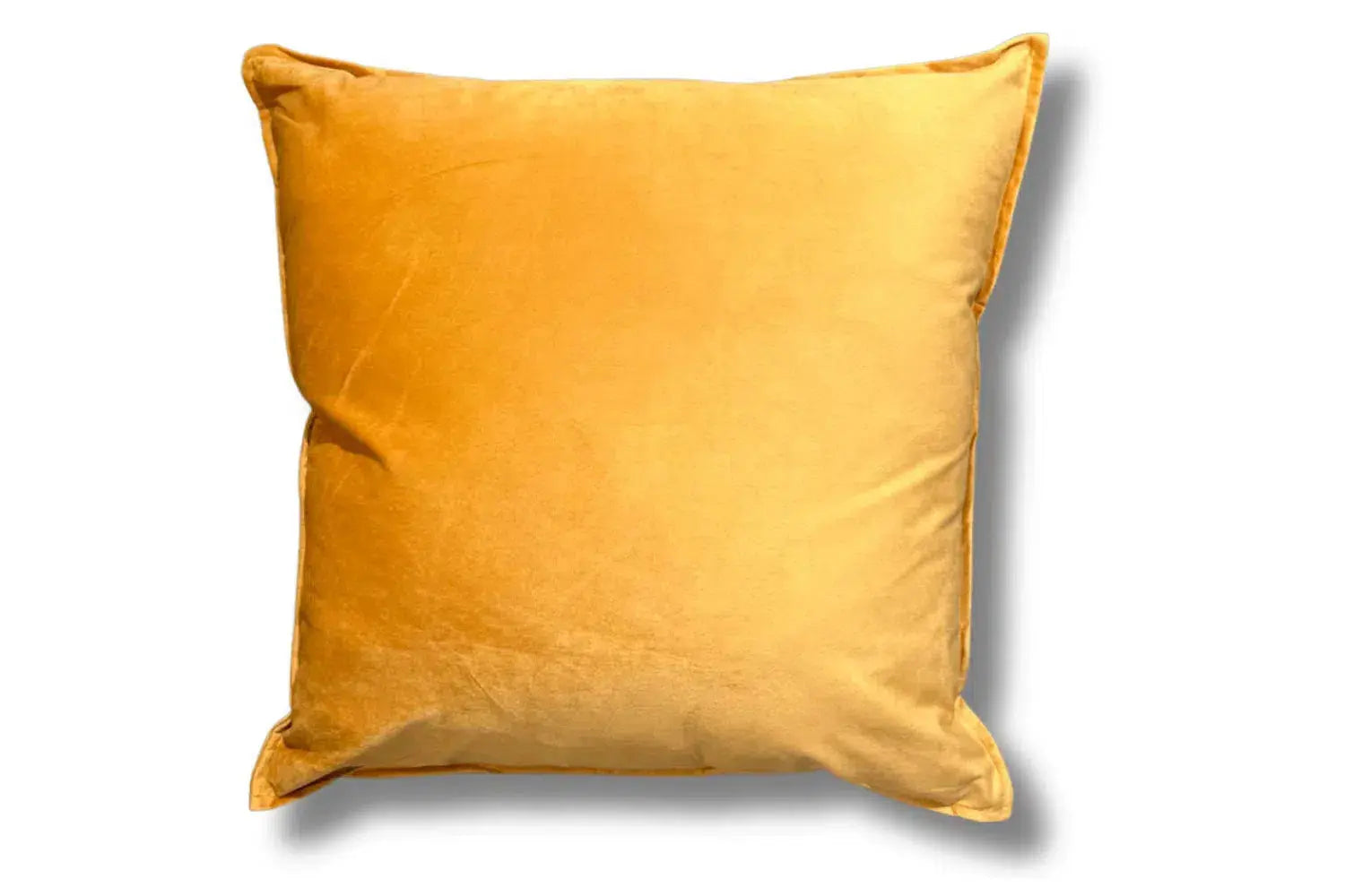 Mustard yellow top velvet cushion
