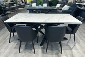 Vincent Ceramic Extension Dining Table-Adore Home Living