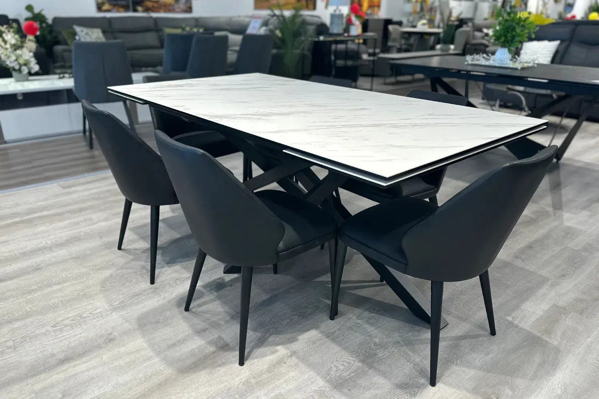 Vincent Ceramic Extension Dining Table-Adore Home Living