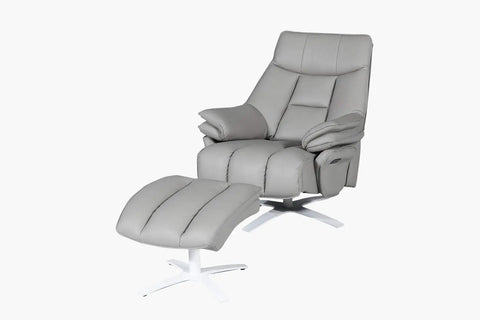 Rhys Single Full Leather Recliner with Ottoman - Adore Home Living - Leather Lounge - bd2024, clearance, First Class Eexperience Lounge, Occasional Chairs, Recliner, Recliner Chair, Recliner Chairs, ReclinerChairs, singlerecliner