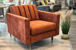 Wright Velvet Fabric Single Seater Sofa - Ex Display-Adore Home Living