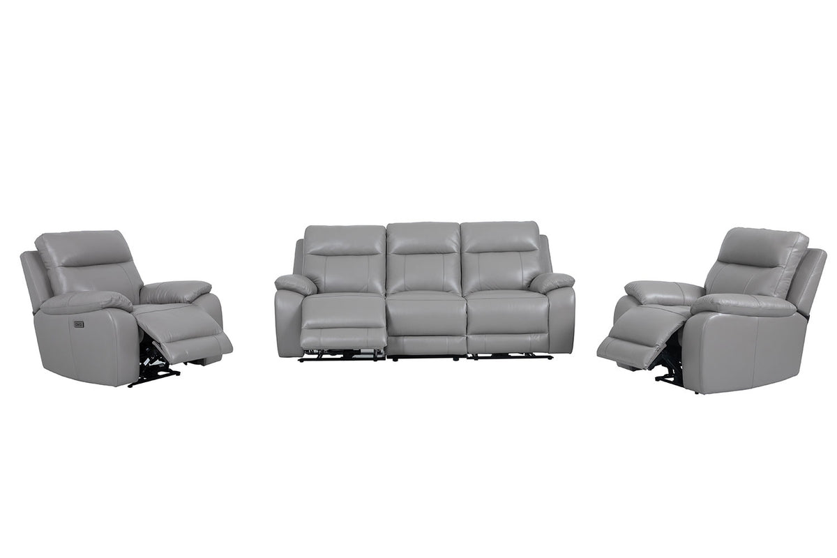 Yates Full Leather Recliner Lounge Suite