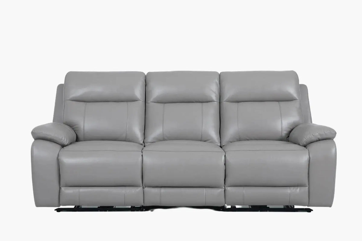Yates Full Leather Electric Recliner 3 Seater Front