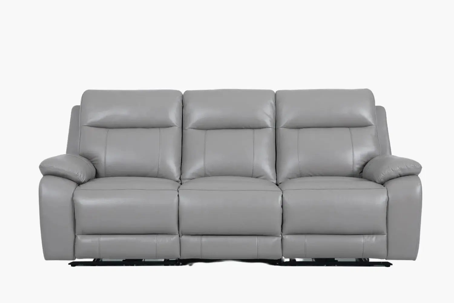 Yates Full Leather Electric Recliner 3 Seater Front