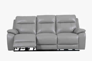 Yates Full Leather Electric Recliner 3 Seater Front