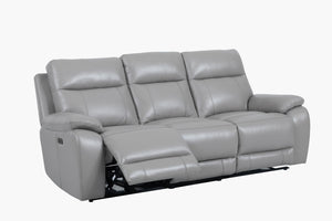 Yates Full Leather Electric Recliner 3 Seater Side