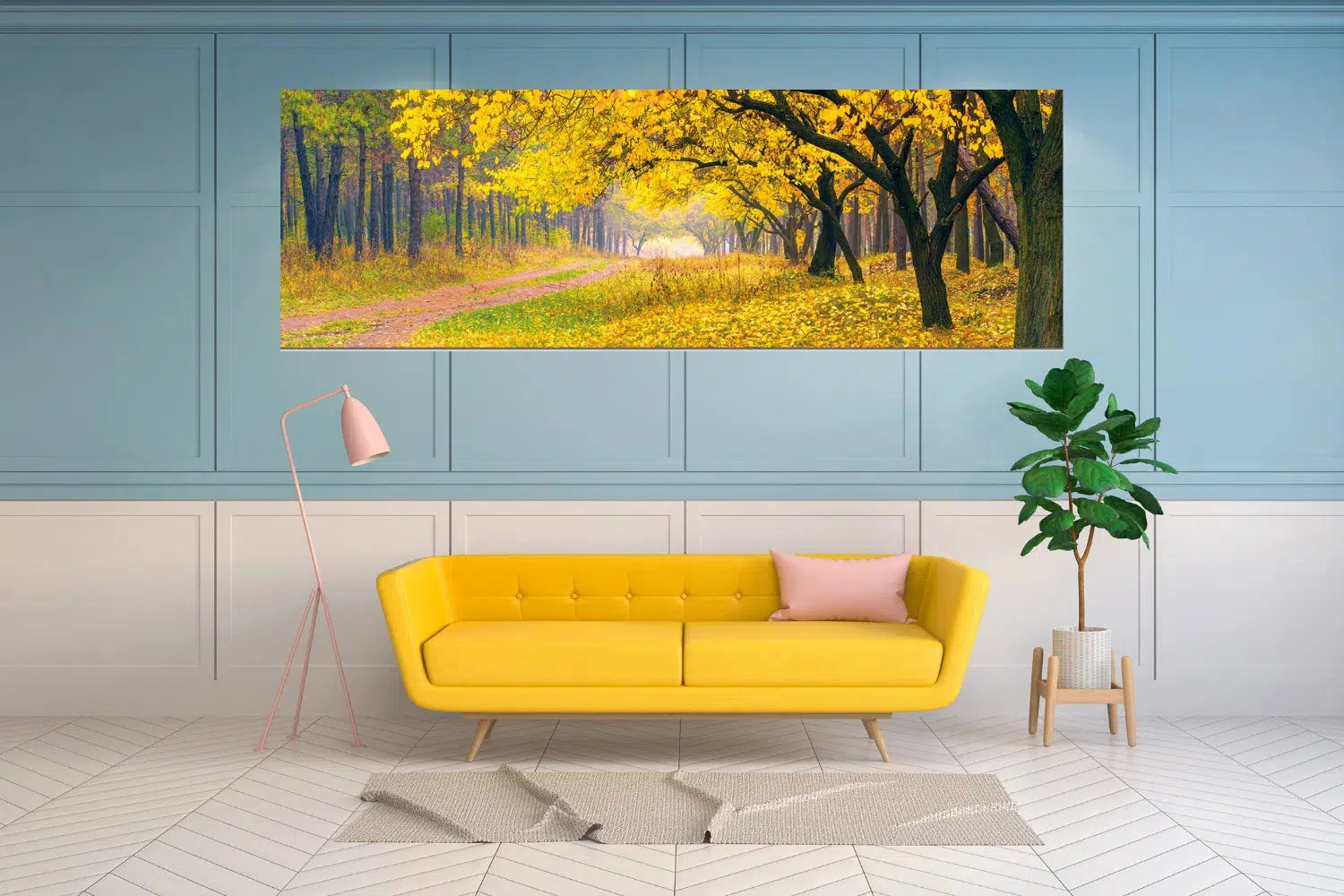 Yellow Autumn Path-Adore Home Living