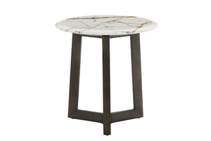 Zeta Marble Lamp Table-Adore Home Living