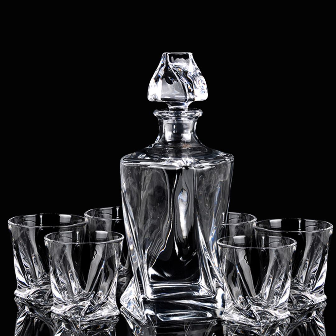 Aaron Decanter with 6 Tumblers 