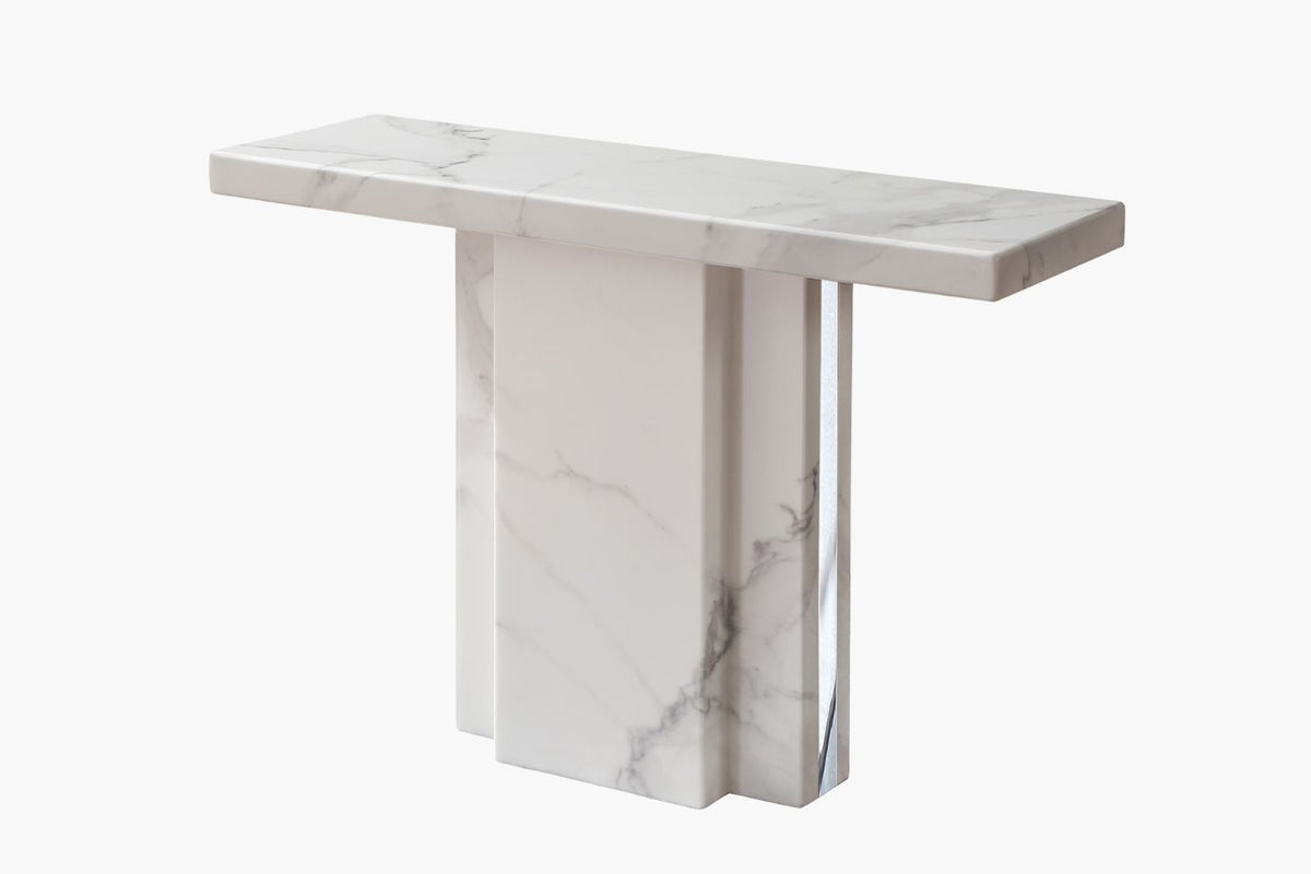 Albert Marble Console Table - LUXURY WHITE