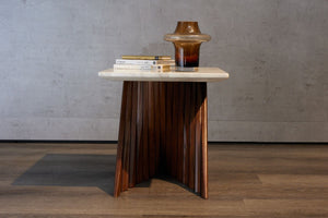 alpha marble lamp table front