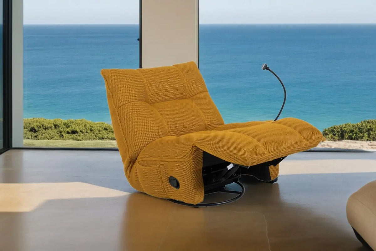 Caterpillar X Electric Recliner Chair - Yellow 