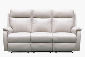 Como Leather Recliner Lounge Suite - Latte